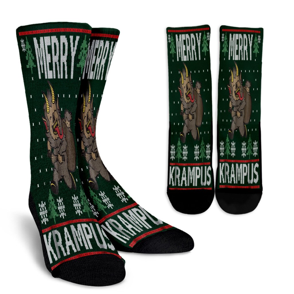 Merry Krampus Funny Ugly Christmas Sweater Gift Noel Socks Perfect Christmas Gift