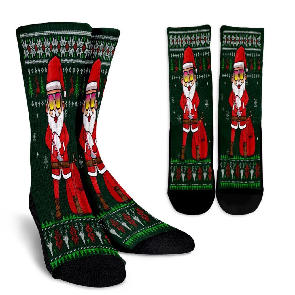 Rugby Ugly Christmas Santa Claus Rugby Gift Noel Socks Perfect Christmas Gift