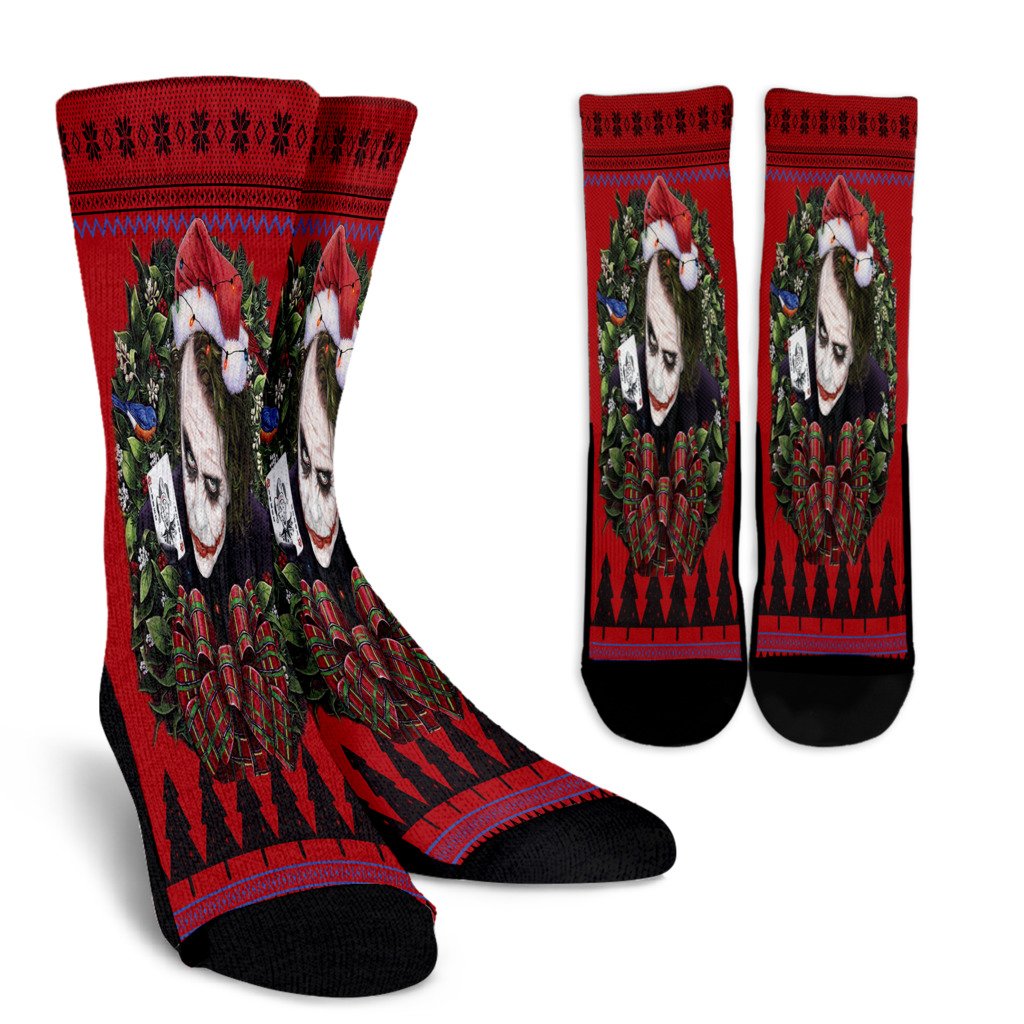 Ugly Christmas Joker With Card Noel Socks Perfect Christmas Gift