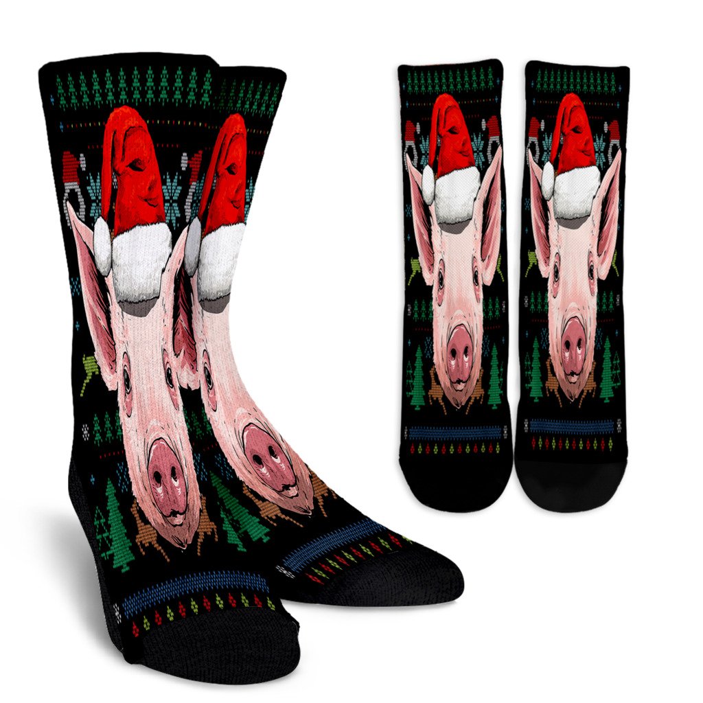 Pig Ugly Christmas Santa Hat Xmas Gifts Kids Boys Girls Noel Socks Perfect Christmas Gift