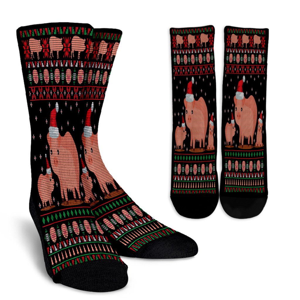 Pig Ugly Christmas Funny Holiday Noel Socks Perfect Christmas Gift