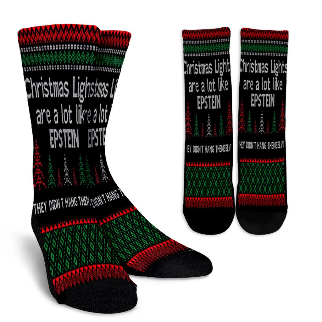 Funny Ugly Christmas Lights Are A Lot Like Epsteins Gift Noel Socks Perfect Christmas Gift