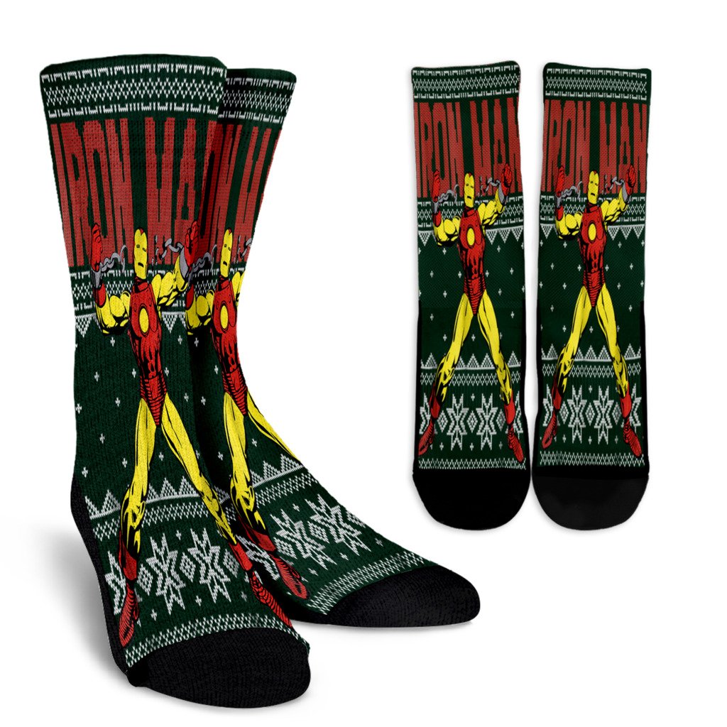 Iron Man Ugly Christmas Sweater Graphic Noel Socks Perfect Christmas Gift