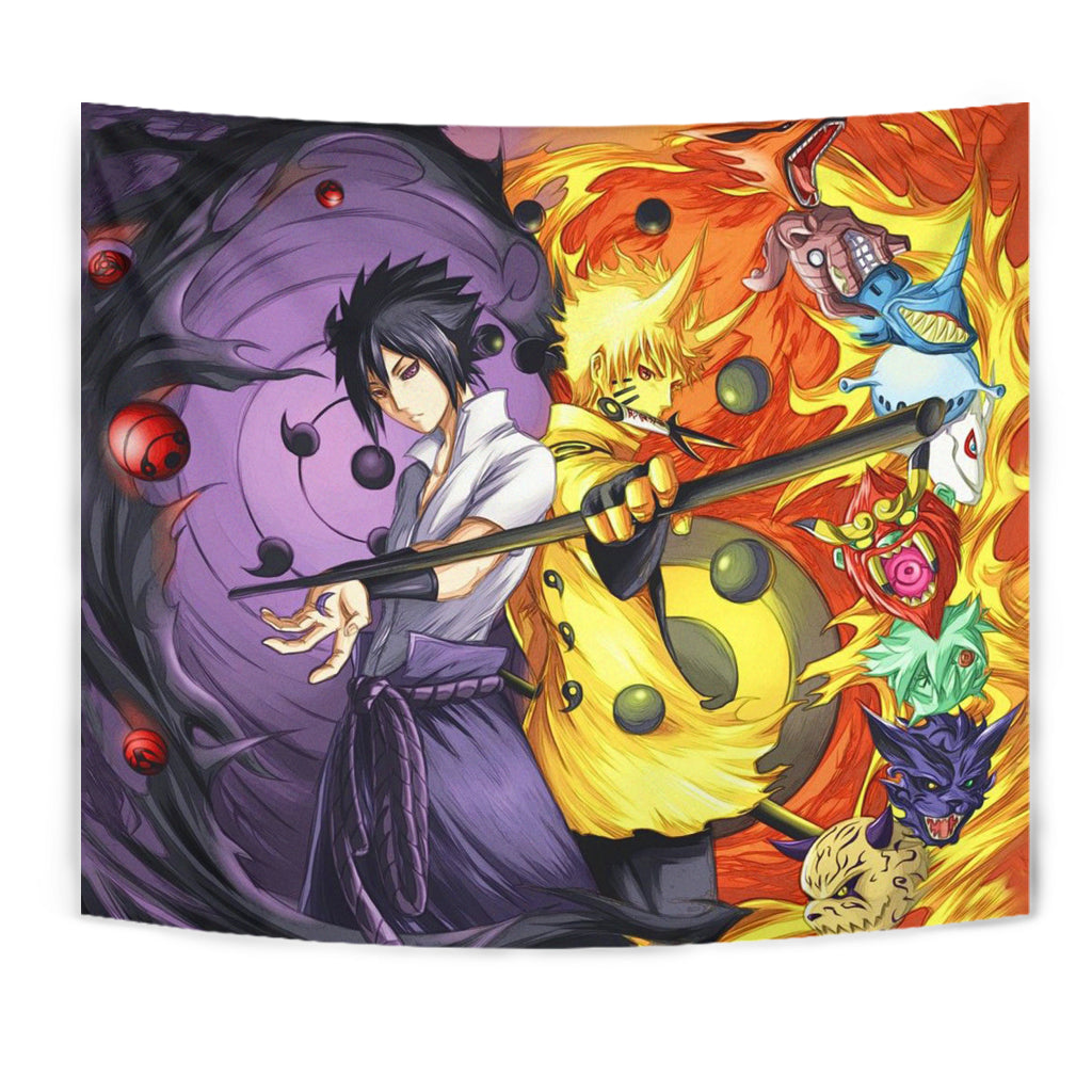 Naruto Sasuke Anime Tapestry Room Decor