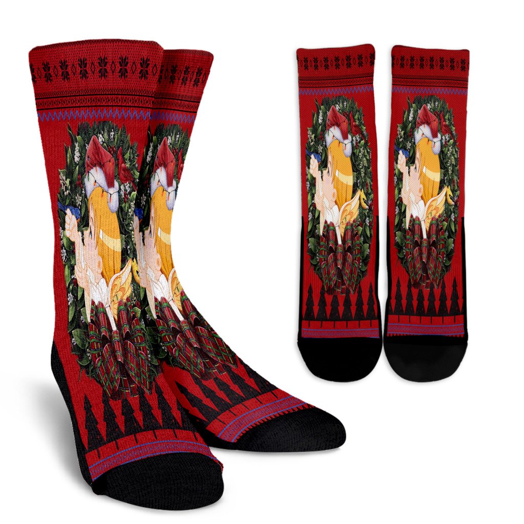 Ugly Christmas Angel 2 Noel Socks Perfect Christmas Gift