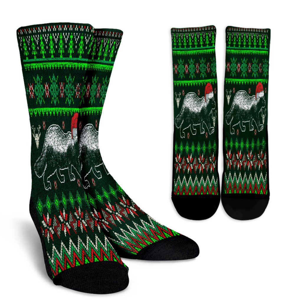 Ugly Christmas Honey Badger 2 Noel Socks Perfect Christmas Gift