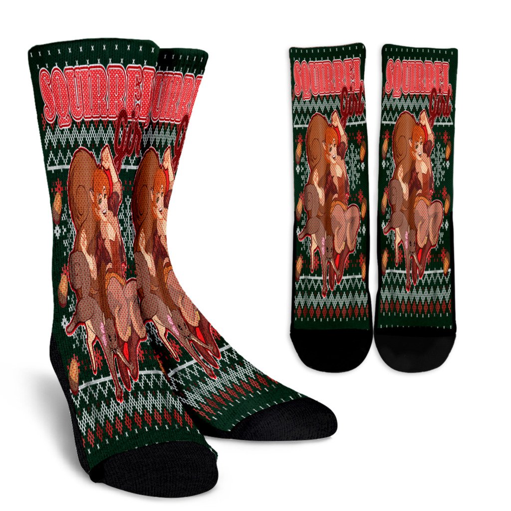 Squirrel Girl Ugly Christmas Sweater Graphic Noel Socks Perfect Christmas Gift