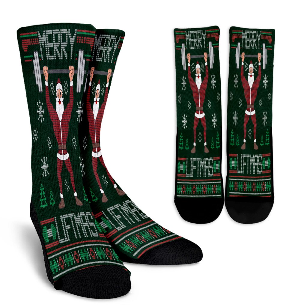 Merry Liftmas Ugly Christmas Sweater Gym Workout Noel Socks Perfect Christmas Gift