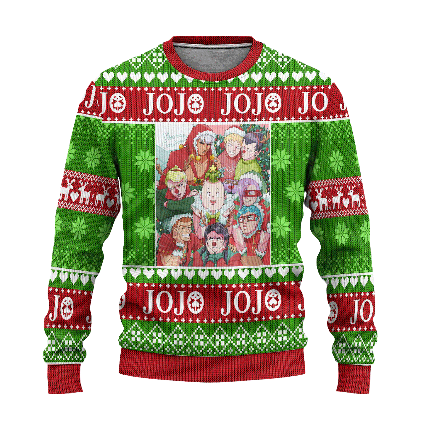 JoJos Bizarre Adventure Anime Ugly Christmas Sweater Custom Xmas Gift
