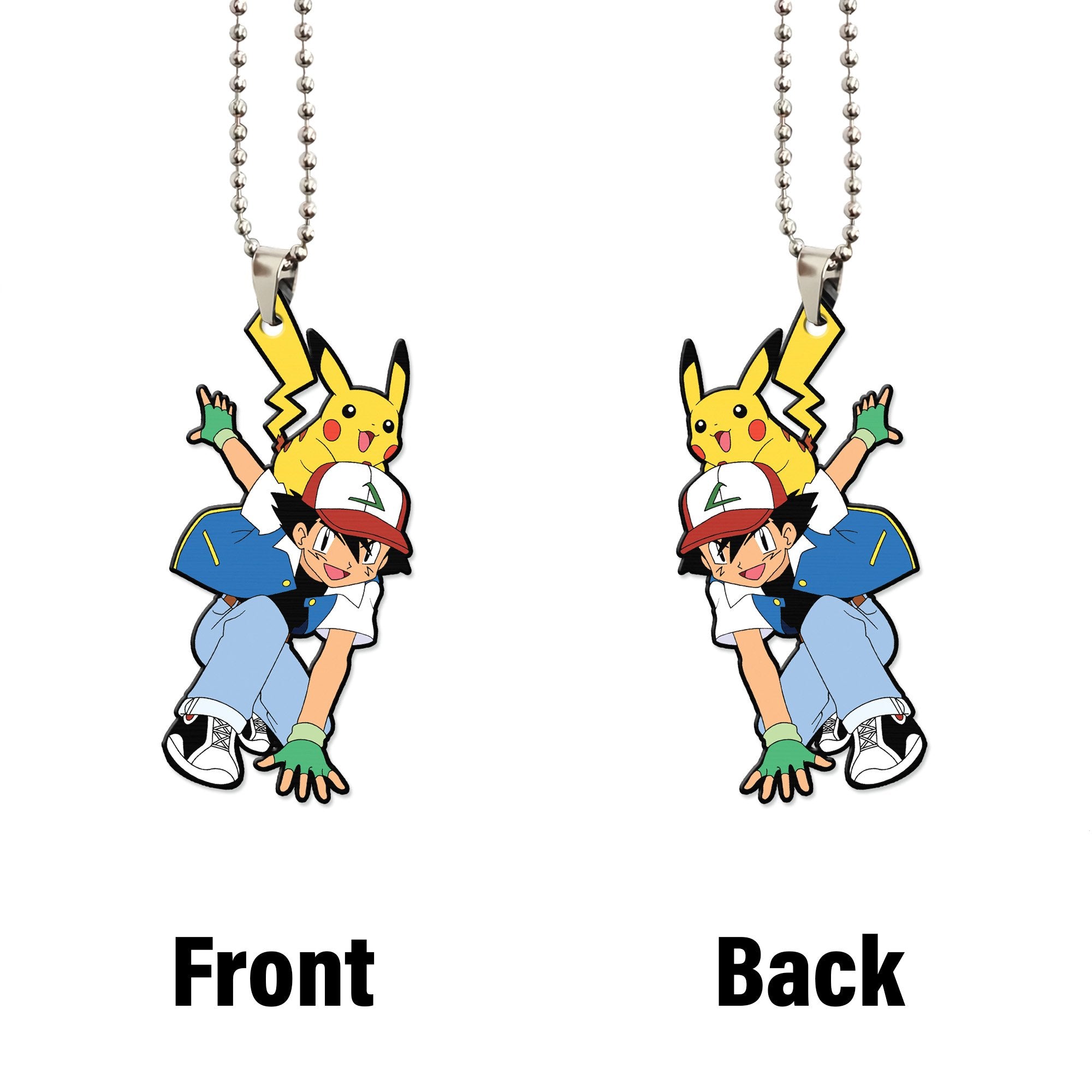 Pokemon Anime Ash Ketchum and Pikachu Car Ornament Custom Car Accessories Decorations