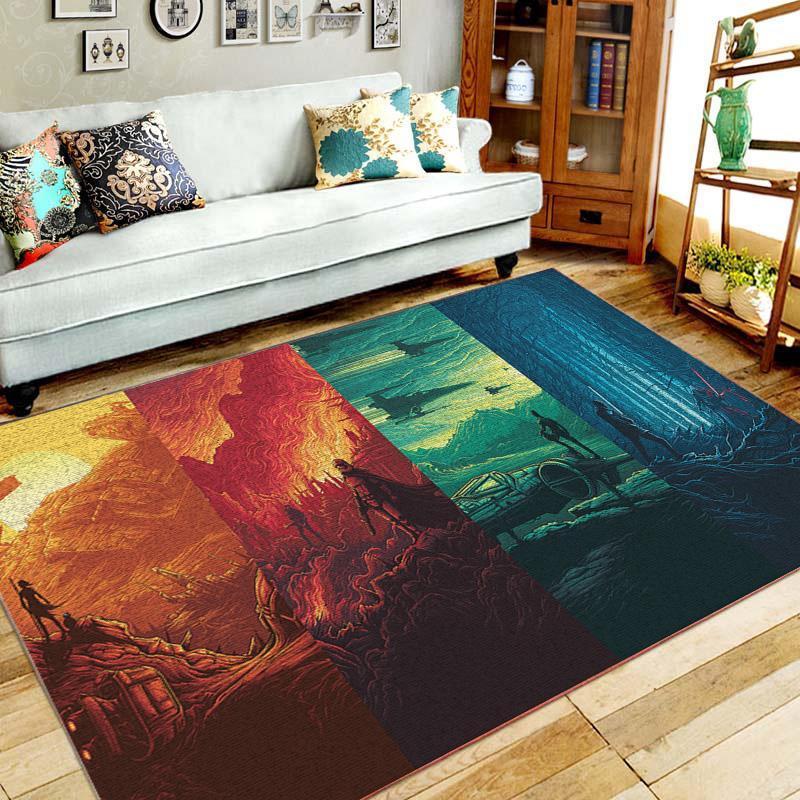 Star Wars Painting Art Area Rug Home Decor Bedroom Living Room Decor