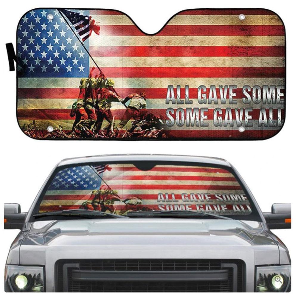 US Veteran Some Gave All Custom Car Auto Sun Shades Windshield Accessories Decor Gift