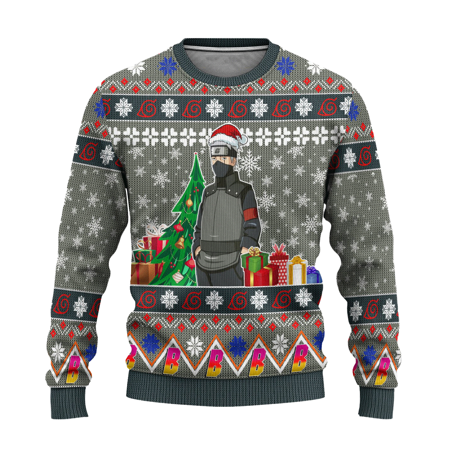 Kakashi Hatake Anime Ugly Christmas Sweater Custom Boruto Xmas Gift