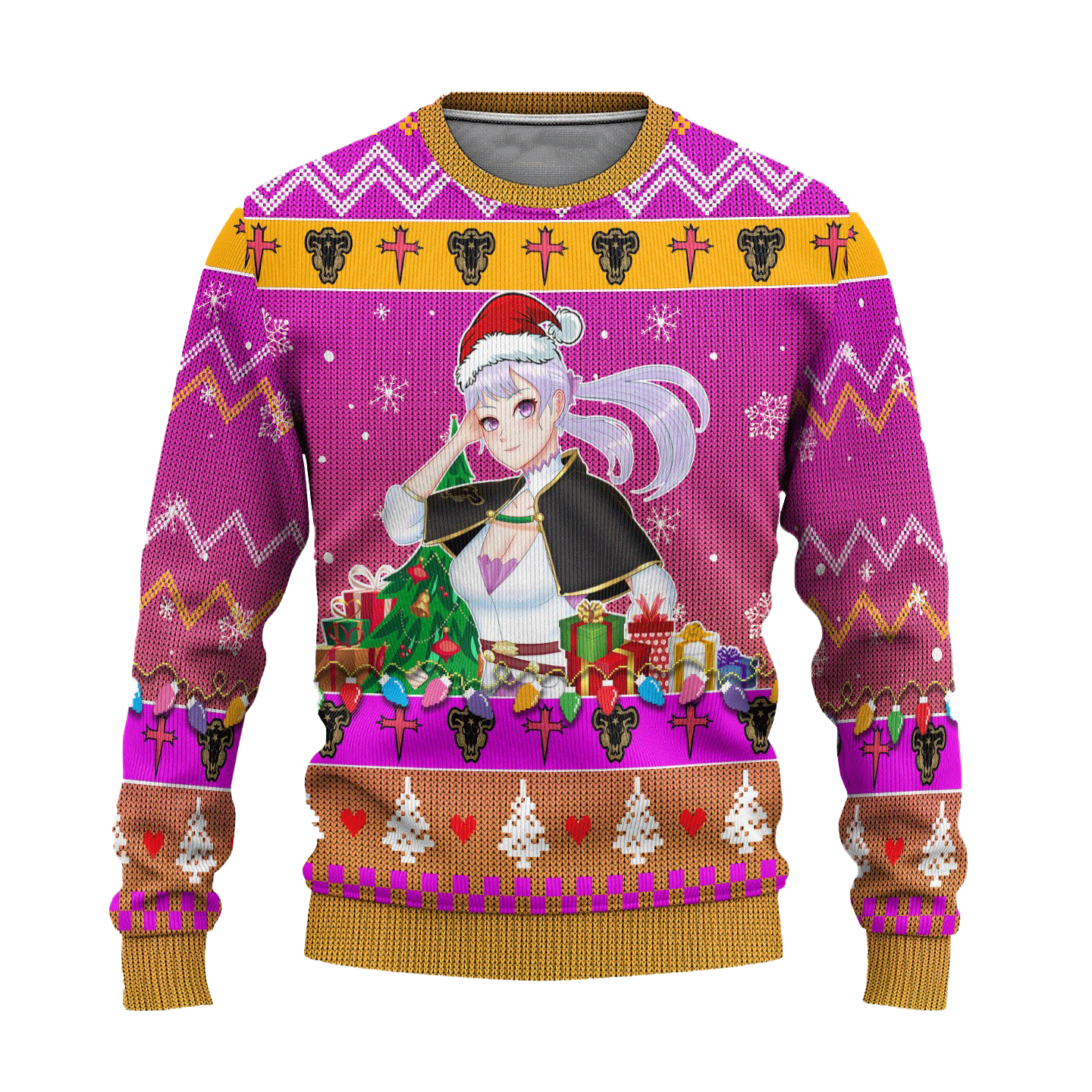 Noelle Silva Anime Ugly Christmas Sweater Black Clover Xmas Gift