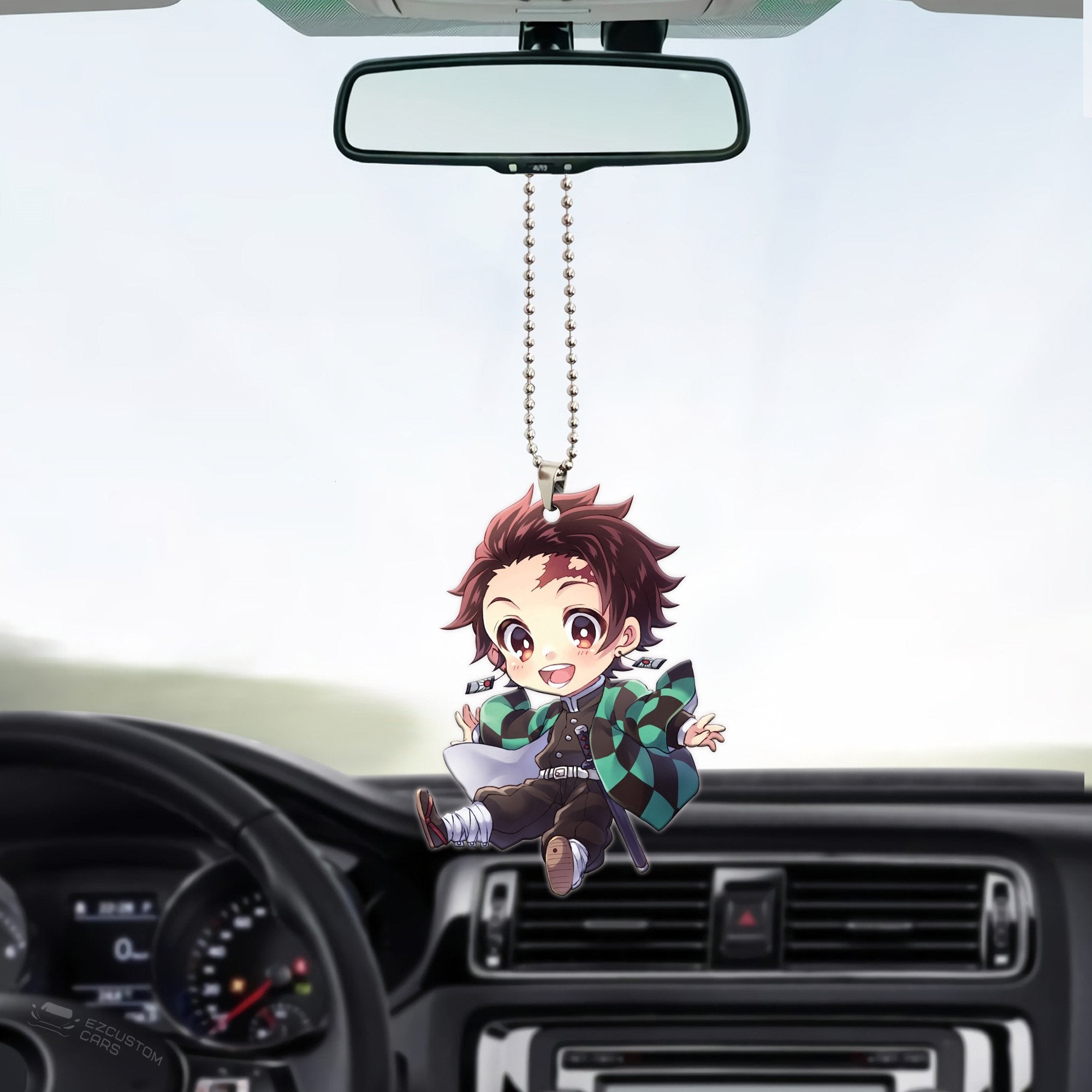 Demon Slayer Anime Tanjiro Kamado Car Ornament Custom Car Accessories Decorations