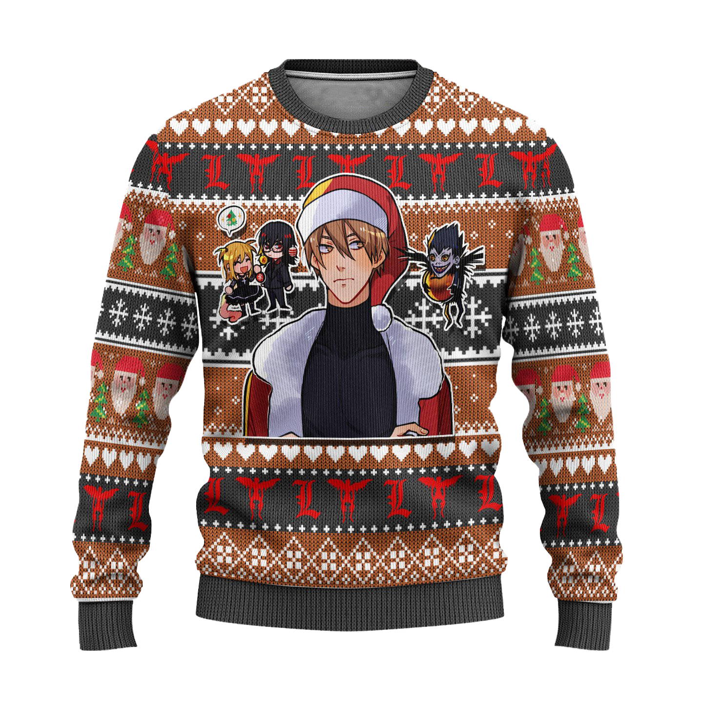 Light Yagami Anime Ugly Christmas Sweater Custom Death Note Xmas Gift