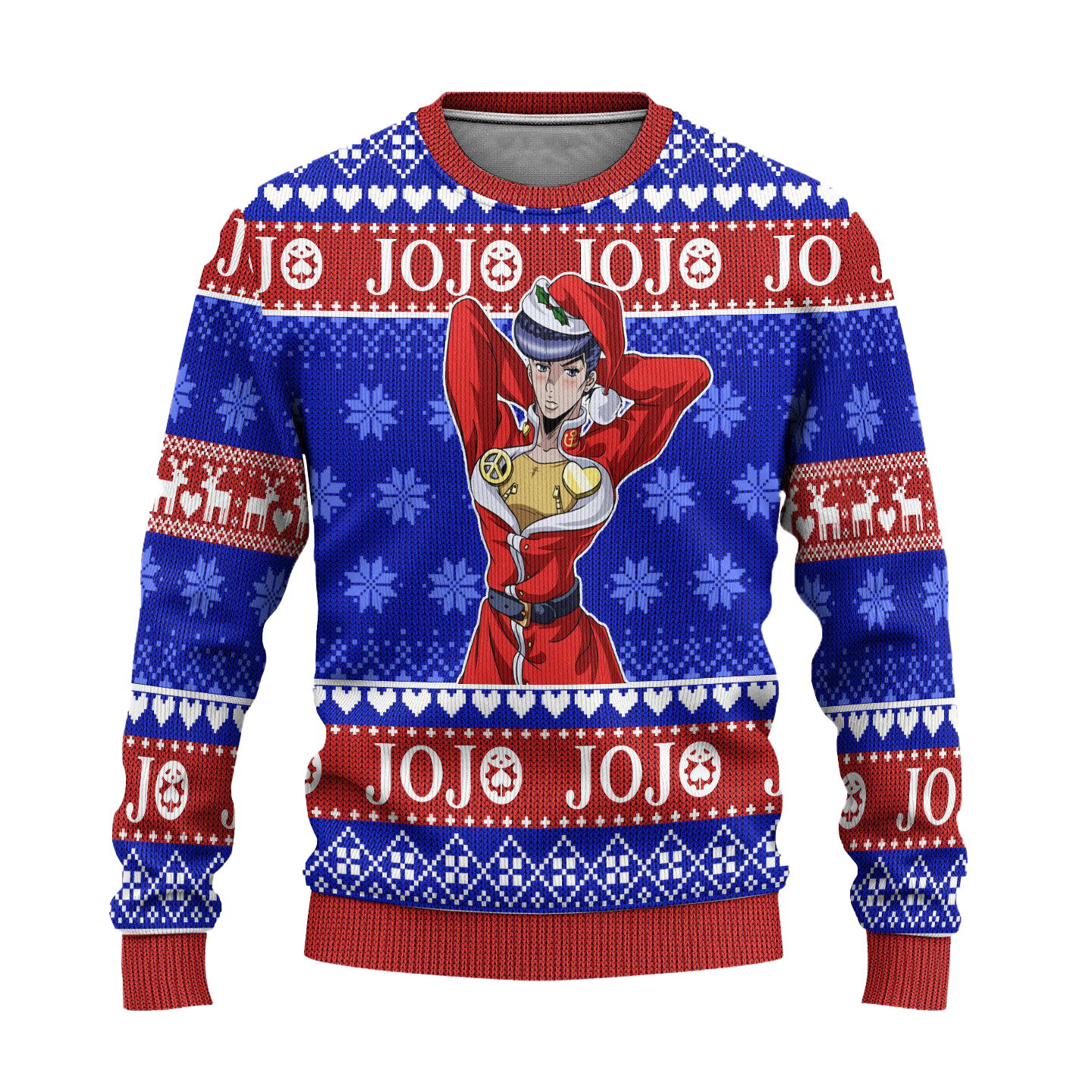 Josuke Higashikata Anime Ugly Christmas Sweater Custom JoJos Bizarre Adventure Xmas Gift