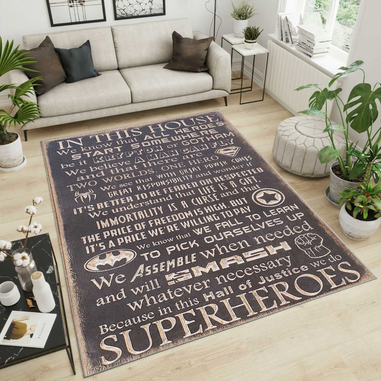 We Do Superheroes Area Rug Home Decor Bedroom Living Room Decor