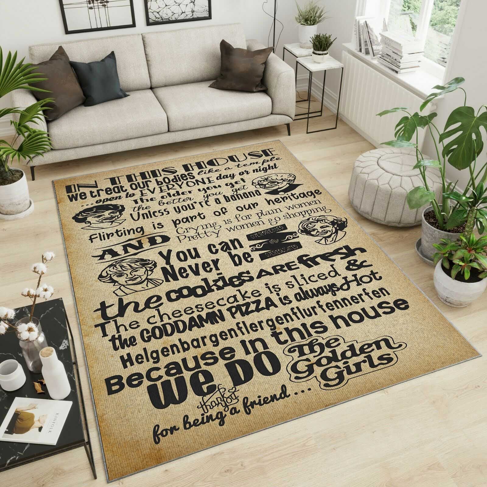 The Golden Girls Area Rug Home Decor Bedroom Living Room Decor