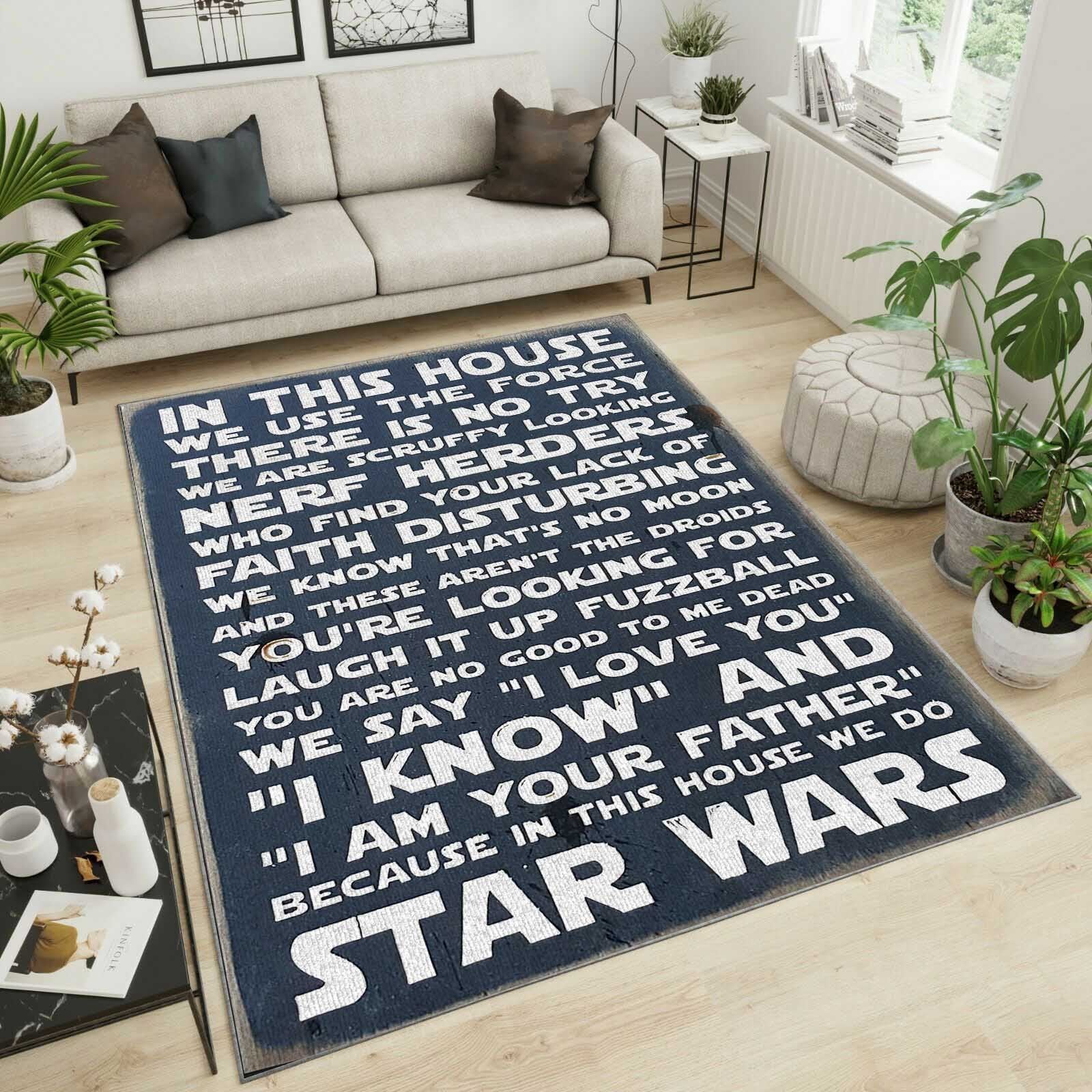 Star Wars In This House Area Rug Home Decor Bedroom Living Room Decor