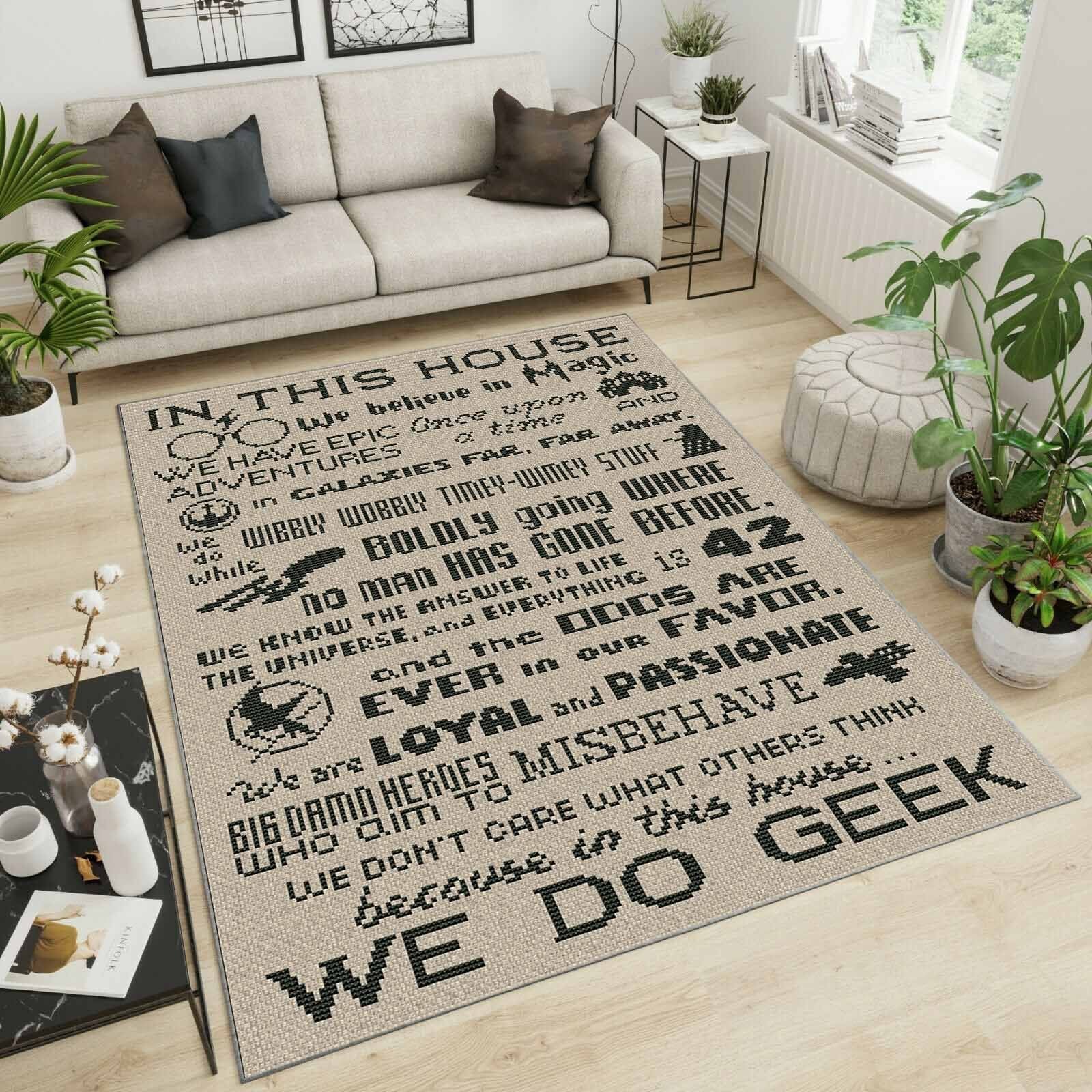 We Do Geek Area Rug Home Decor Bedroom Living Room Decor