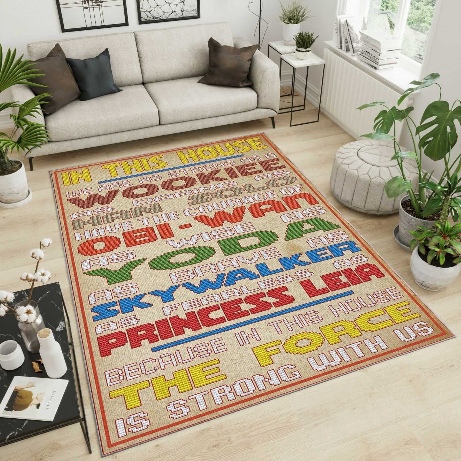 Star Wars In This House The Force Is Strong With Us Area Rug Home Decor Bedroom Living Room Decor