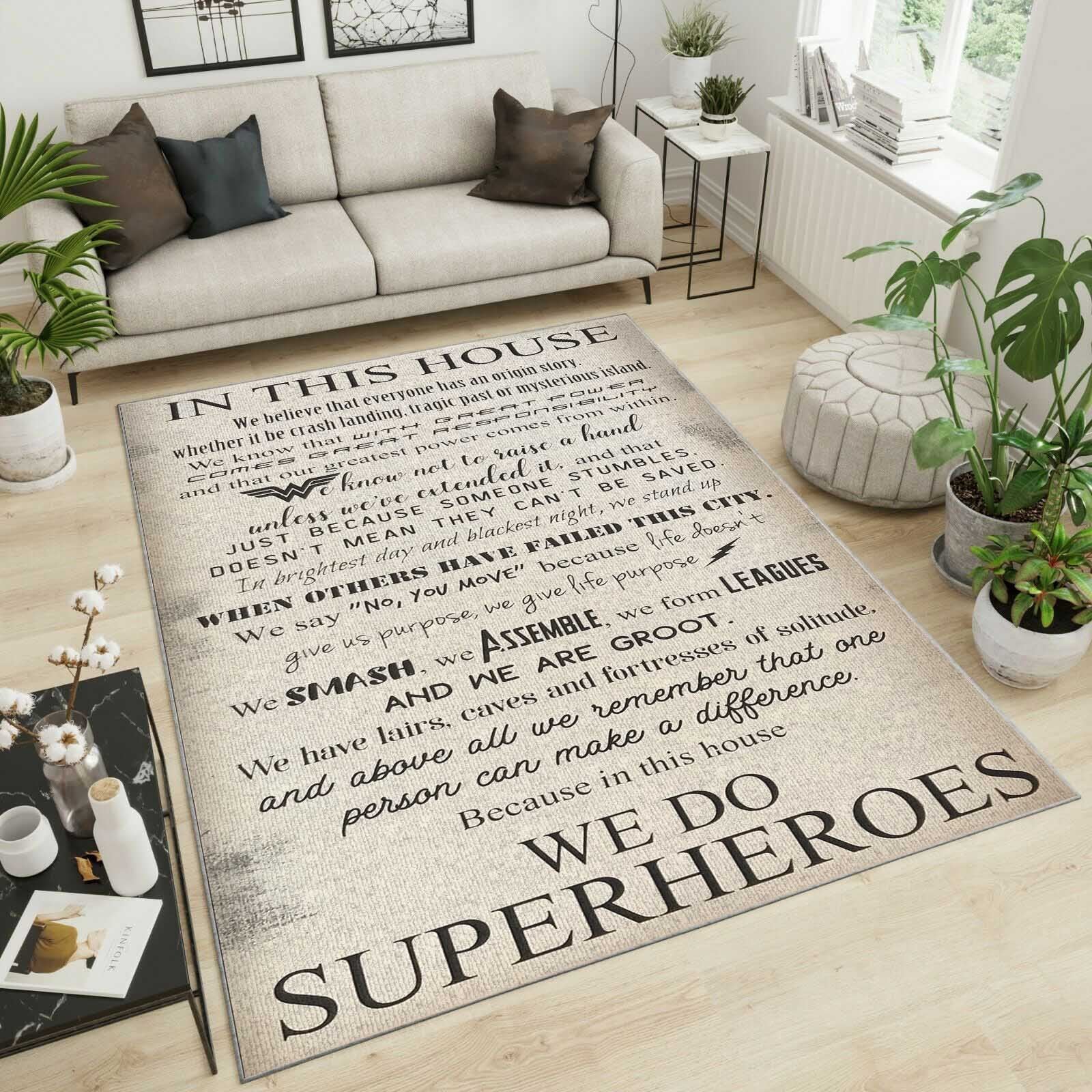 We Do Superheroes Area Rug Home Decor Bedroom Living Room Decor