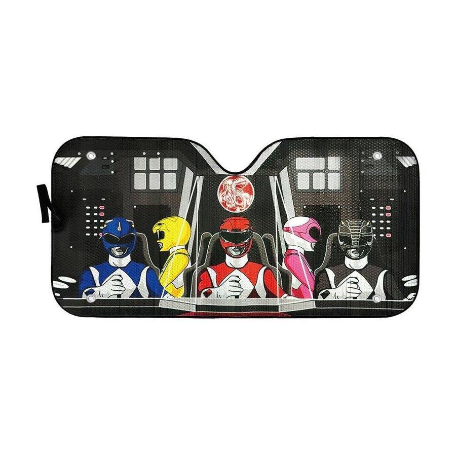 Mighty Morphins Power Rangers Custom Car Auto Sunshade Windshield Accessories Decor Gift