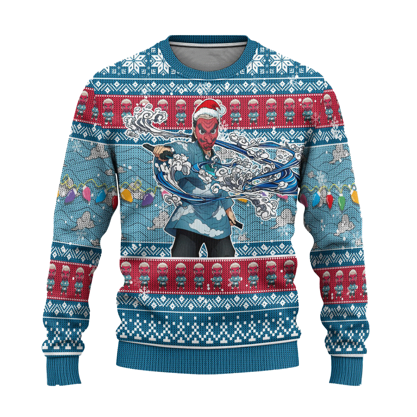 Demon Slayer Sakonji Urokodaki Anime Ugly Christmas Sweater Xmas Gift