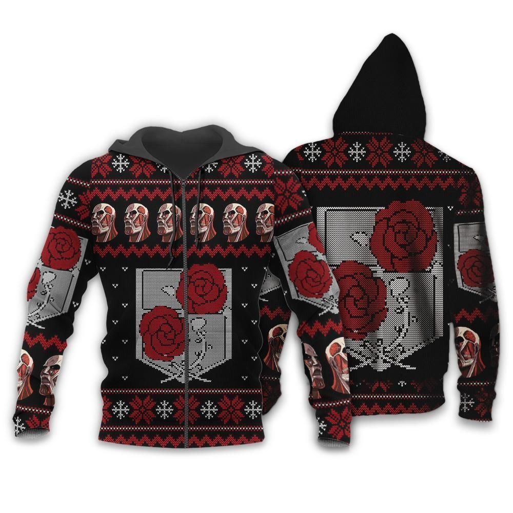 Attack On Titan Ugly Christmas Sweater Garrison Xmas Gift Custom Clothes