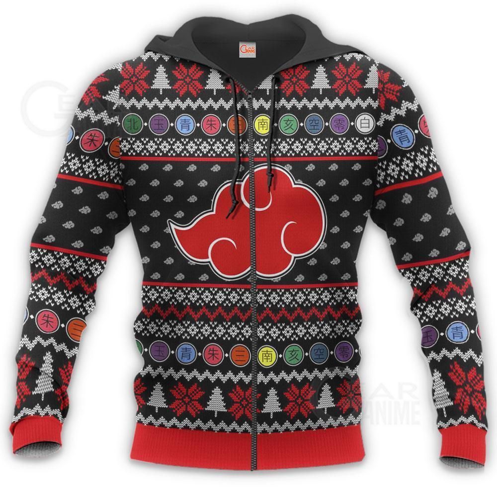 Akatsuki Ugly Christmas Sweater Naruto Anime Xmas Gift Idea