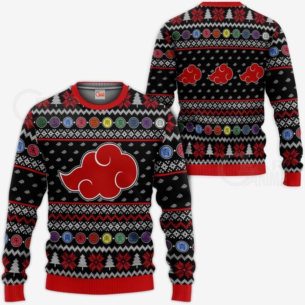 Akatsuki Ugly Christmas Sweater Naruto Anime Xmas Gift Idea