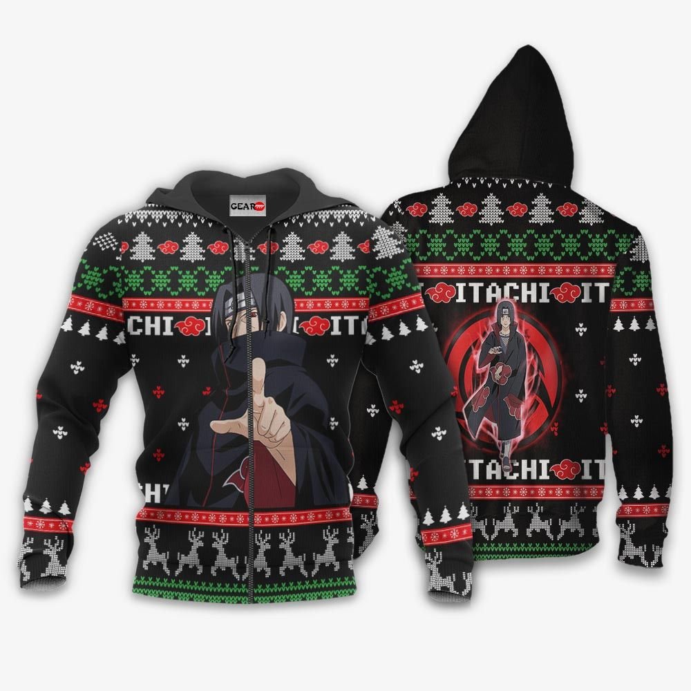 Akatsuki Itachi Ugly Christmas Sweater Custom Naruto Anime Xmas Gifts