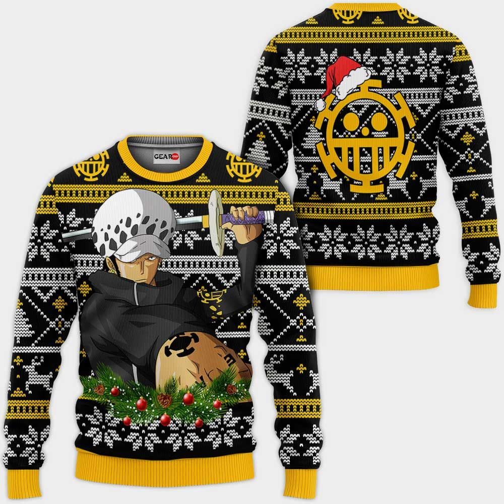 Trafalgar Law Ugly Christmas Sweater Custom One Piece Anime Xmas Gifts