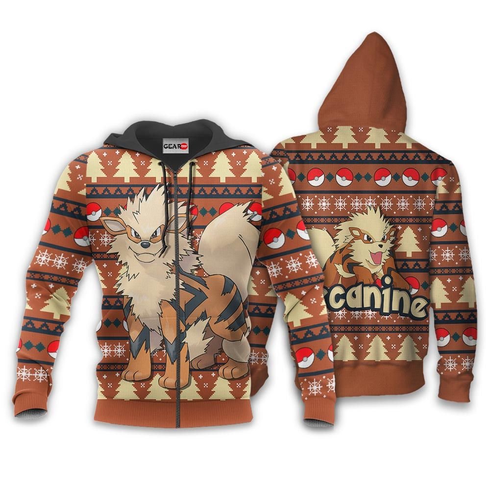 Arcanine Ugly Christmas Sweater Custom Anime Pokemon Xmas Gifts