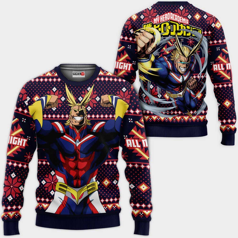 All Might Ugly Christmas Sweater Custom Anime My Hero Academia Xmas Gifts