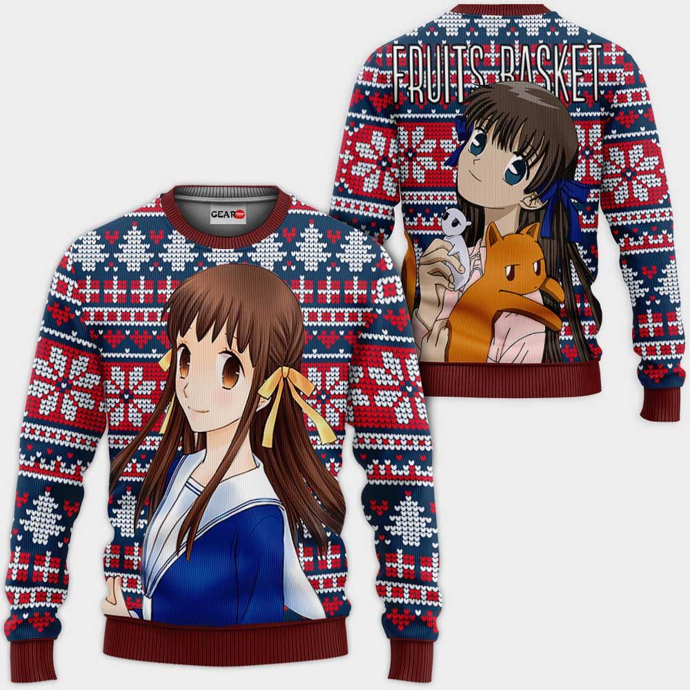 Tohru Honda Ugly Christmas Sweater Custom Anime Fruits Basket Xmas Gifts