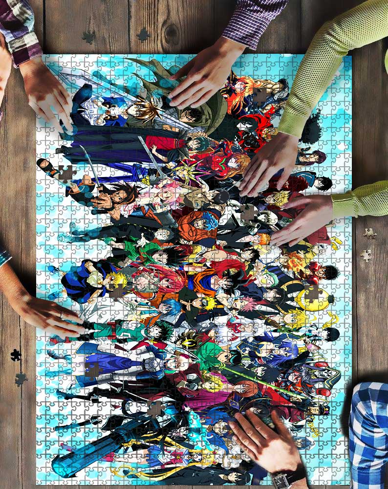 Assorted Anime Characters Mock Puzzle