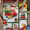 Golden Retriever Red Truck Christmas Puzzle