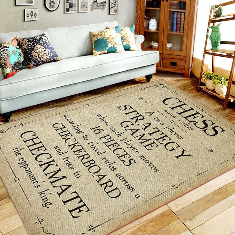 Chess- Area Rug Home Decor Bedroom Living Room Decor