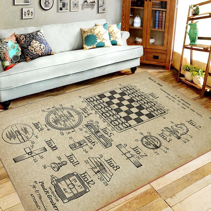 Chess- Area Rug Home Decor Bedroom Living Room Decor