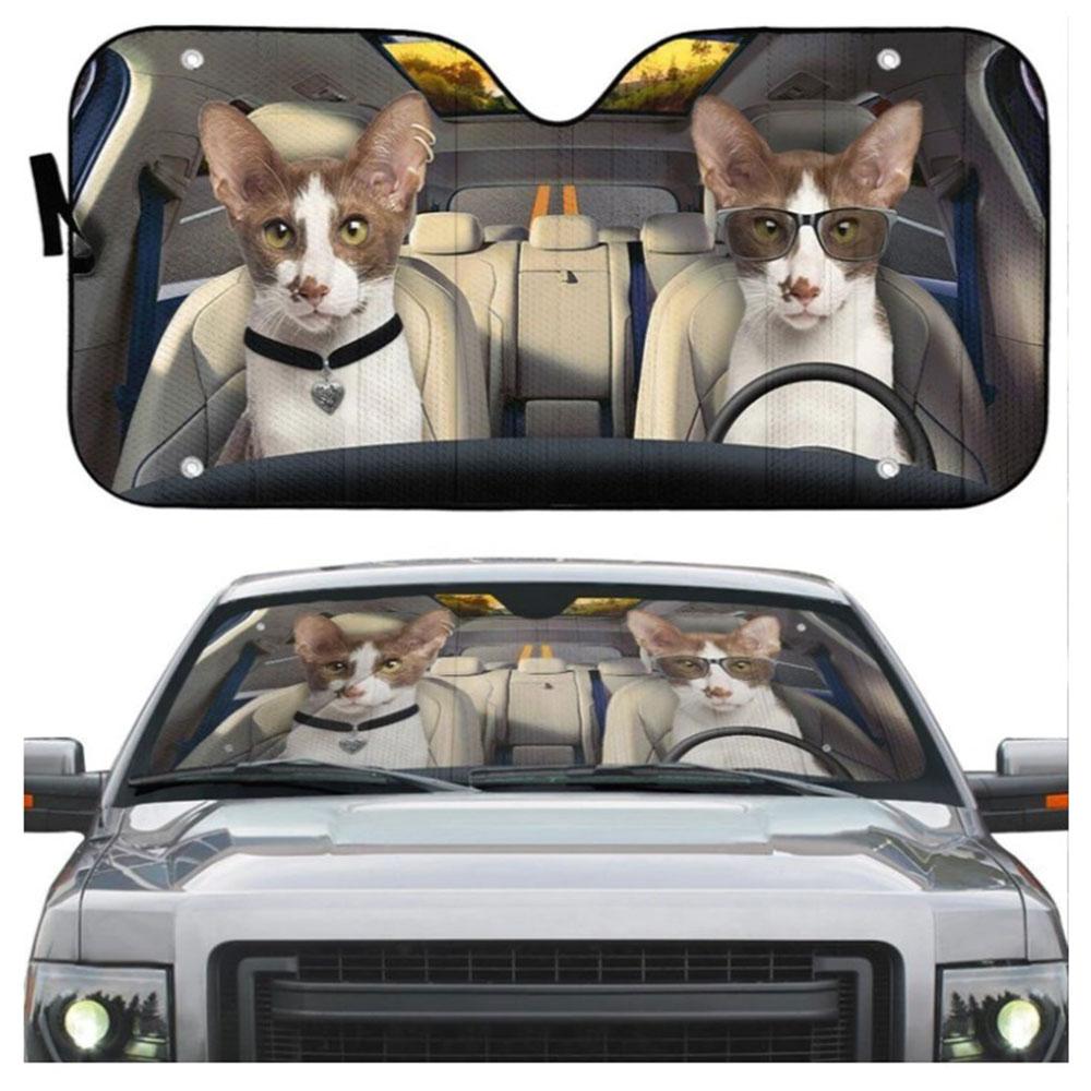 Oriental Shorthair Cat Car Auto Sun Shades Windshield Accessories Decor Gift