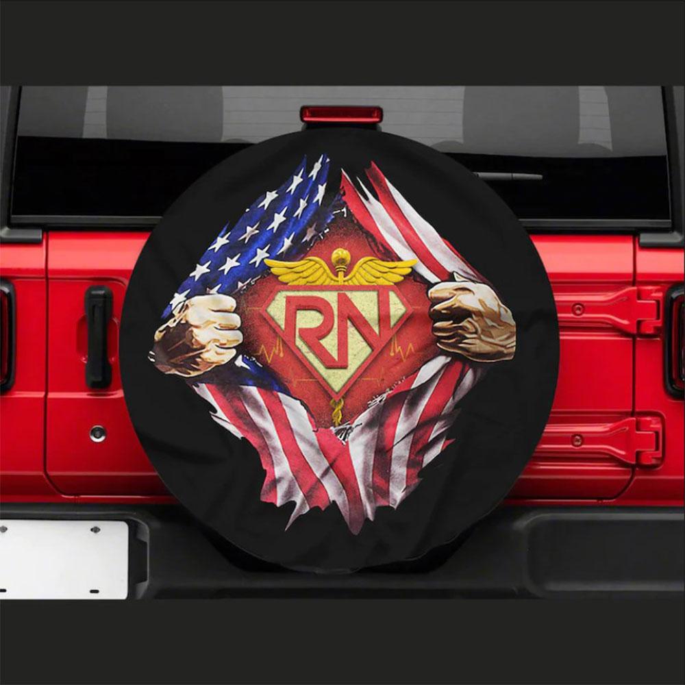 American Register Nurse Car Spare Tire Cover Gift For Campers