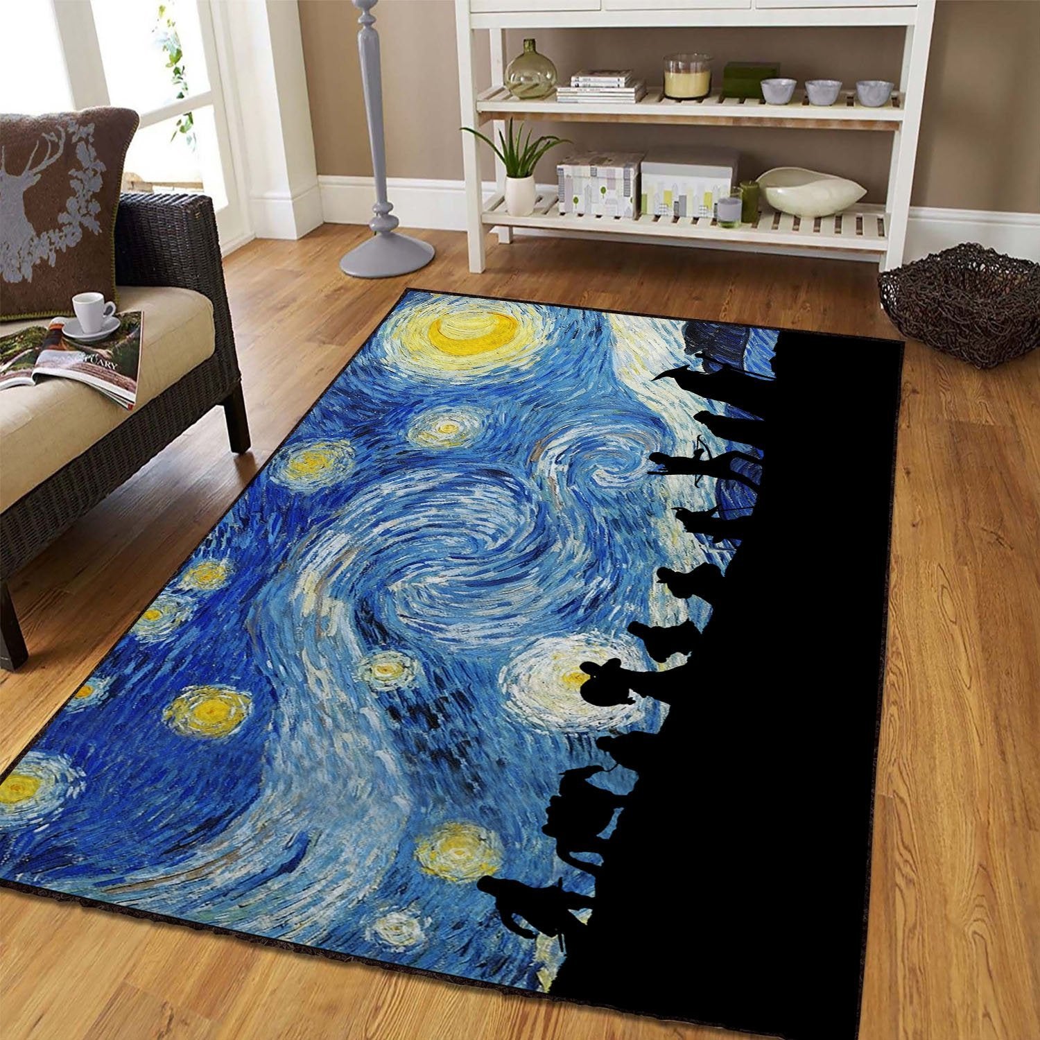 Lord Of The Rings Starry Night Area Rug Floor Home Room Decor