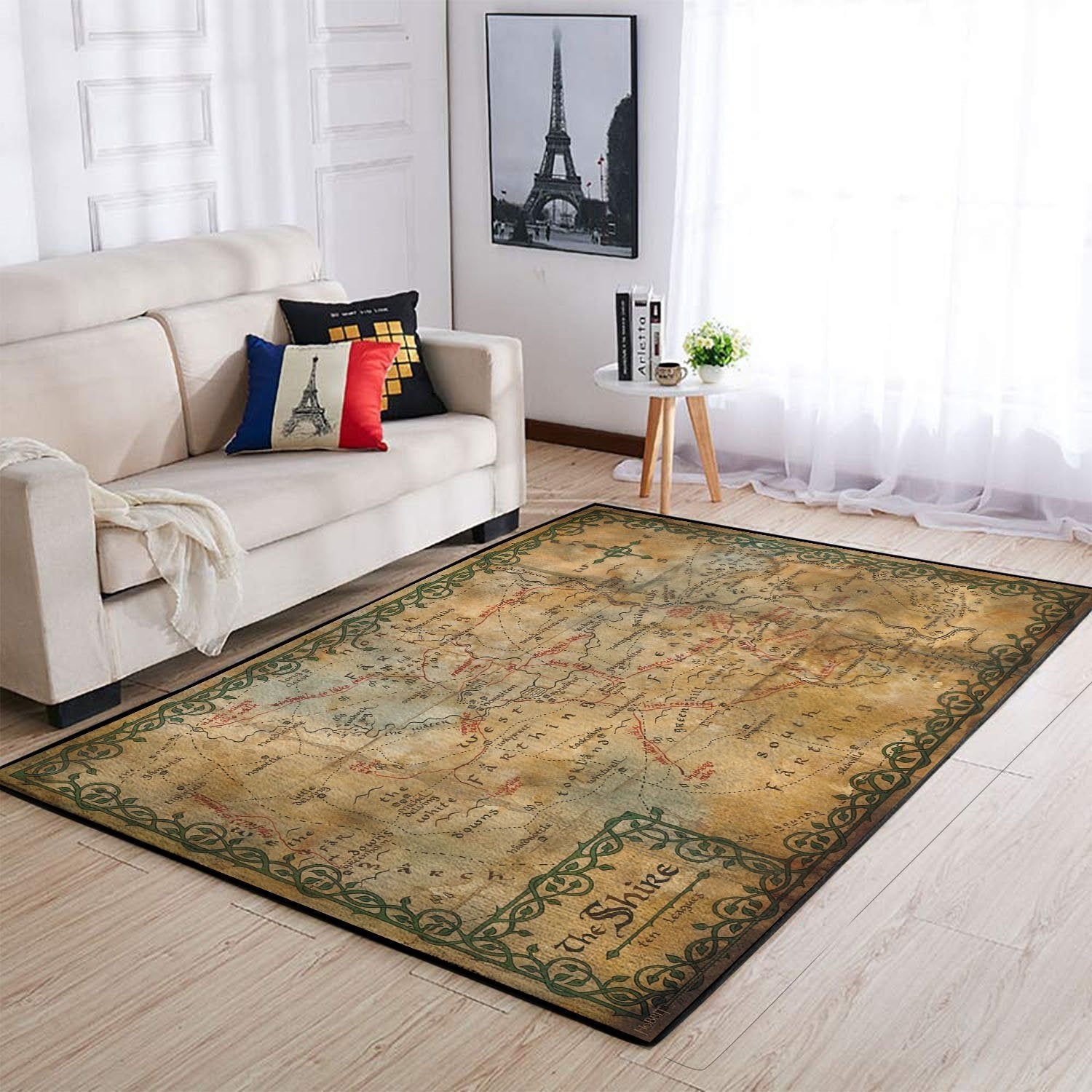 The Hobbit The Shire Map Area Rug Home Decor Bedroom Living Room Decor