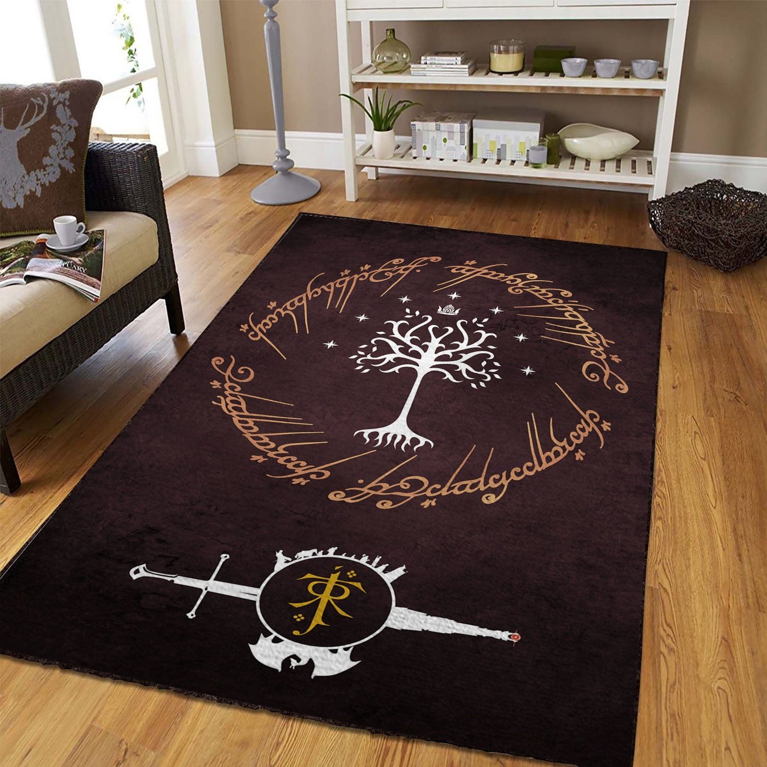 The Lord Of The Rings Area Rug Area Rug Home Decor Bedroom Living Room Decor