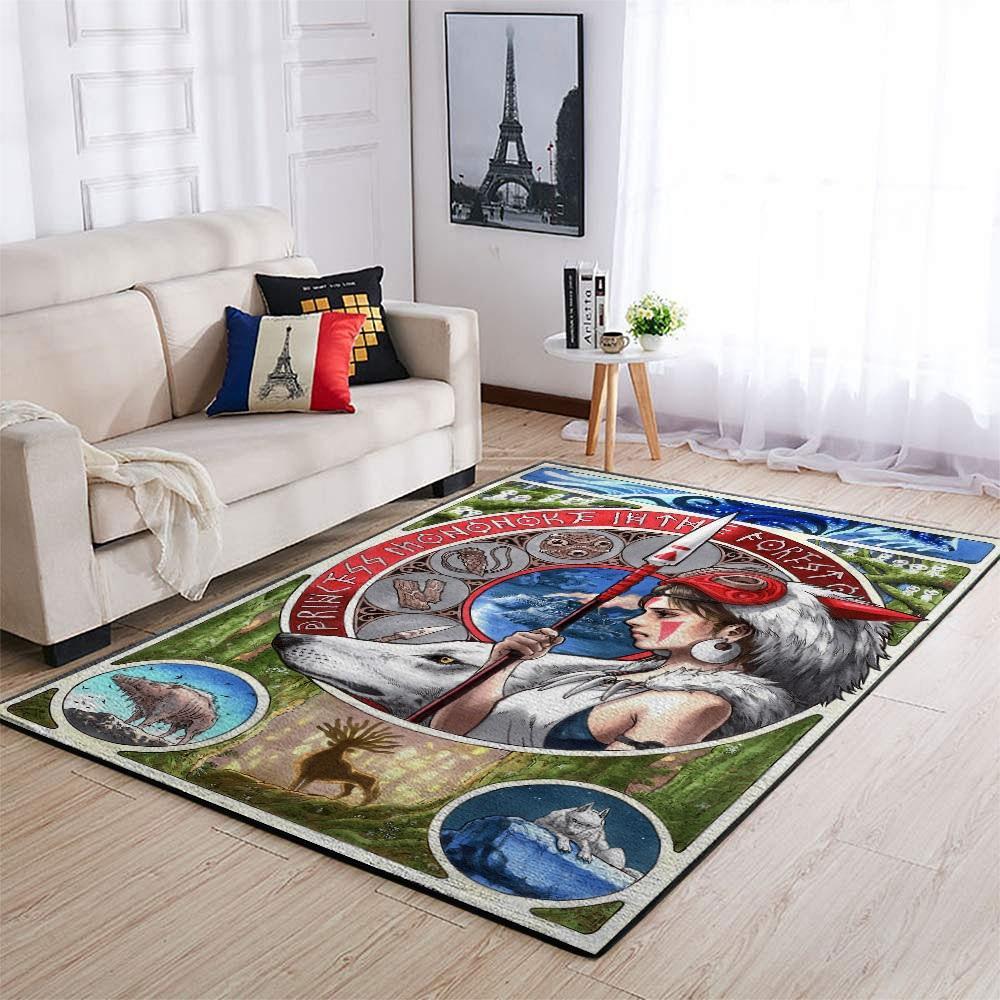 Princess Mononoke Area Rug Floor Home Room Decor