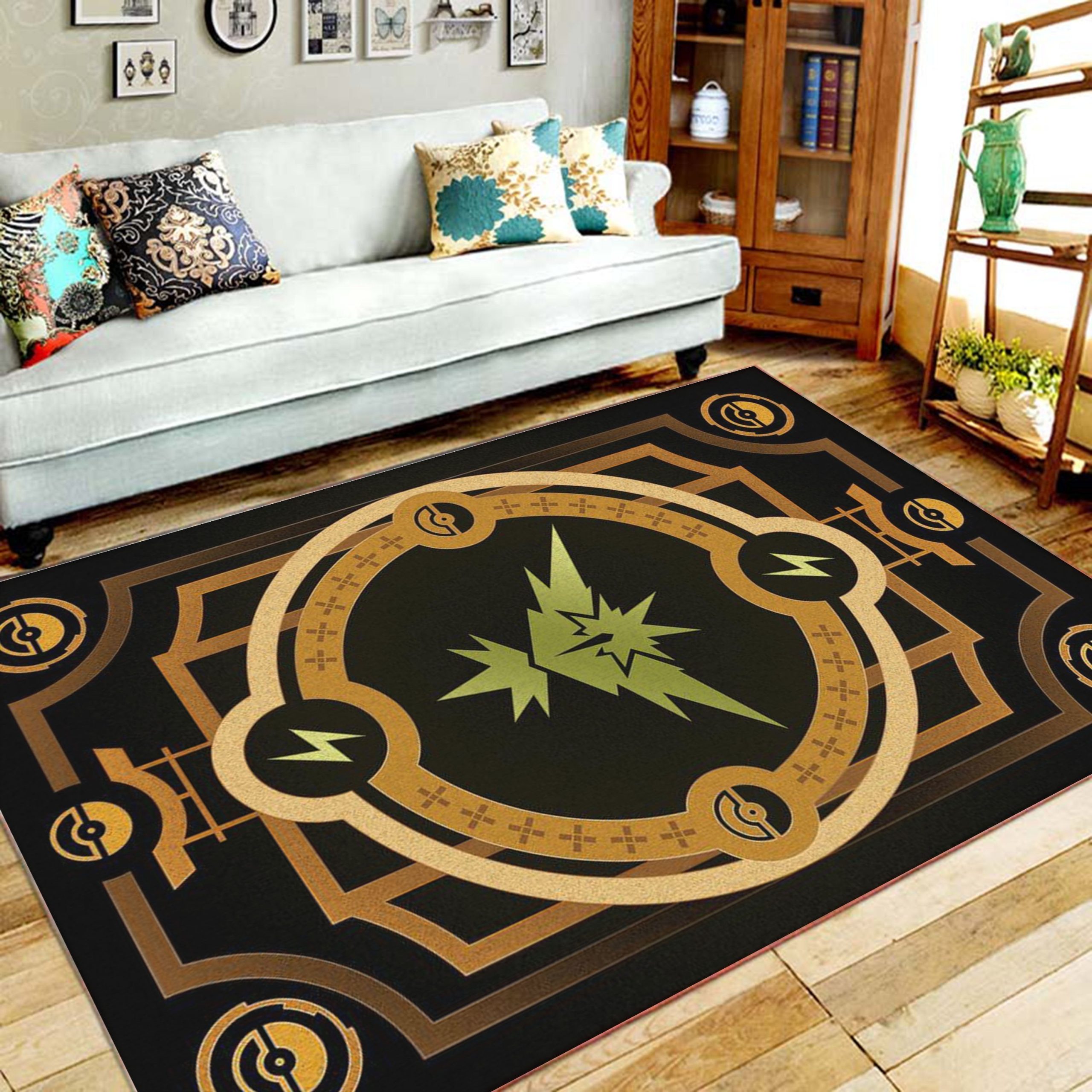 Pokemon Go Team Instinct Area Rug Floor Home Room Decor