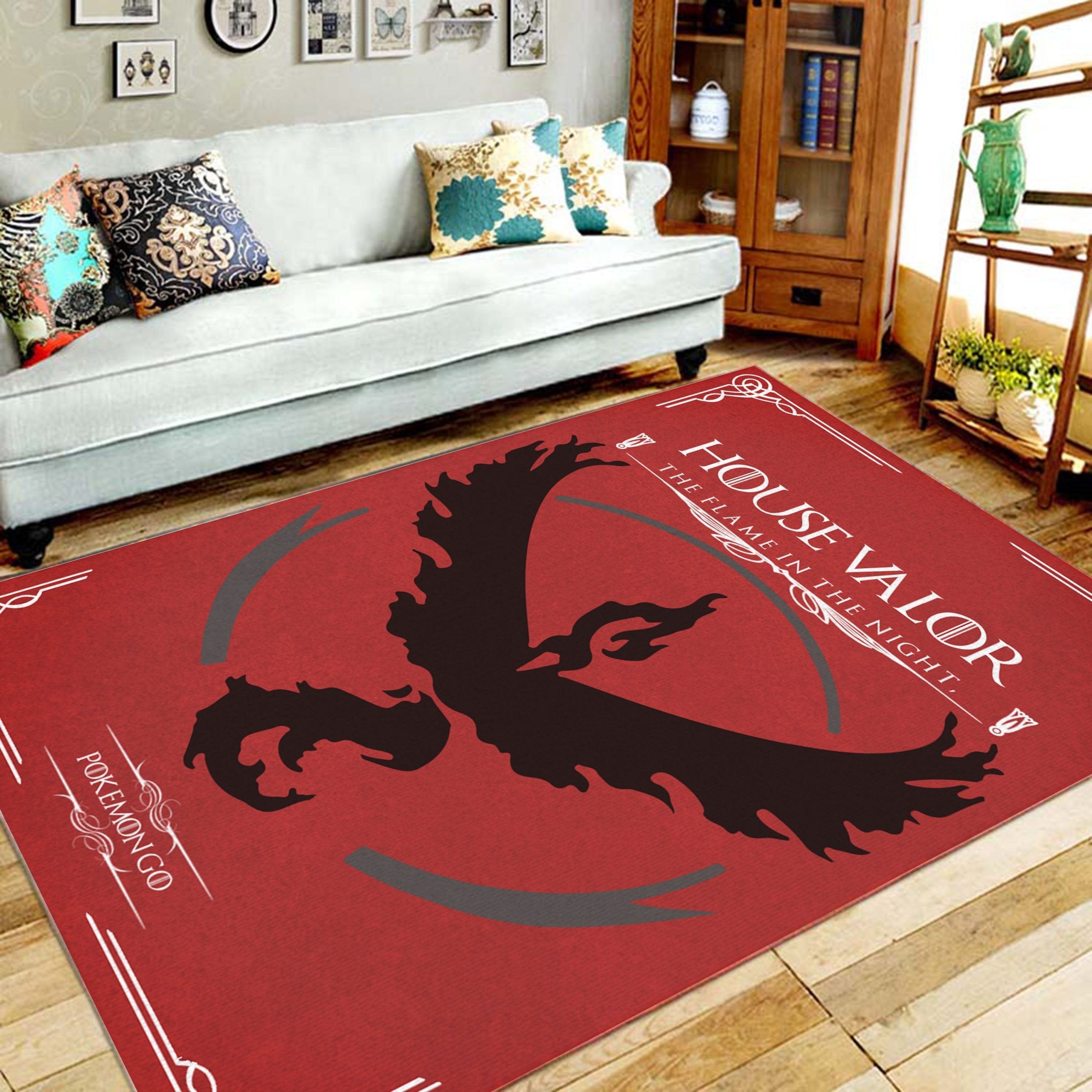 Pokemon Team Valor Area Rug Floor Home Room Decor