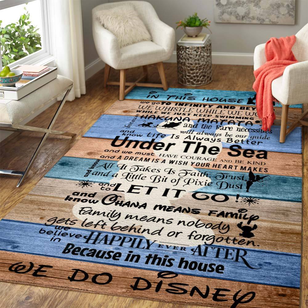 In This House Area Rug Floor Home Room Decor